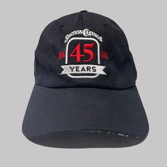 Station Casinos 45 Year Celebration Hat Cap Snap Back Black Casino Las Vegas Men - Picture 2 of 8